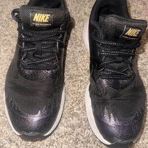 Nike Black and Gold Star Runner Sneakers